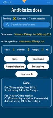 Pedi Dose - dose calculator android App screenshot 1